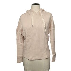 NWT Lett Barbi Ecru Cream Ribbed Hoodie XS